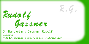 rudolf gassner business card